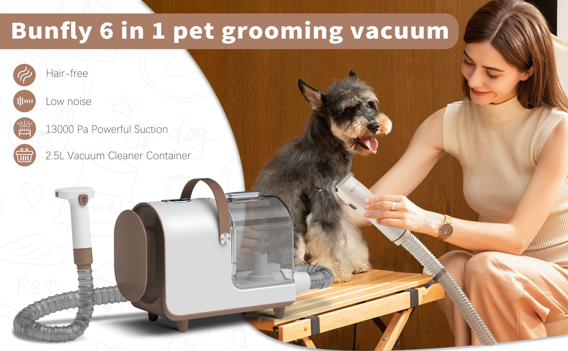 Watch Bunfly Pet Clipper Grooming Kit and Vacuum on Amazon Live